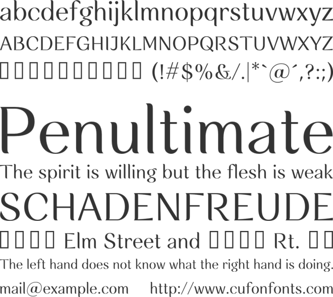 Rossanova Personal Use font preview