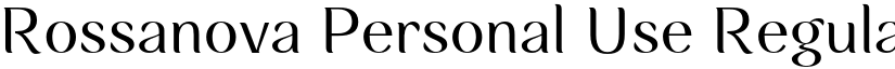 Rossanova Personal Use Regular font