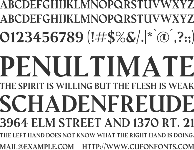 Amagro font preview