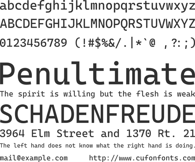 Cascadia Code font preview