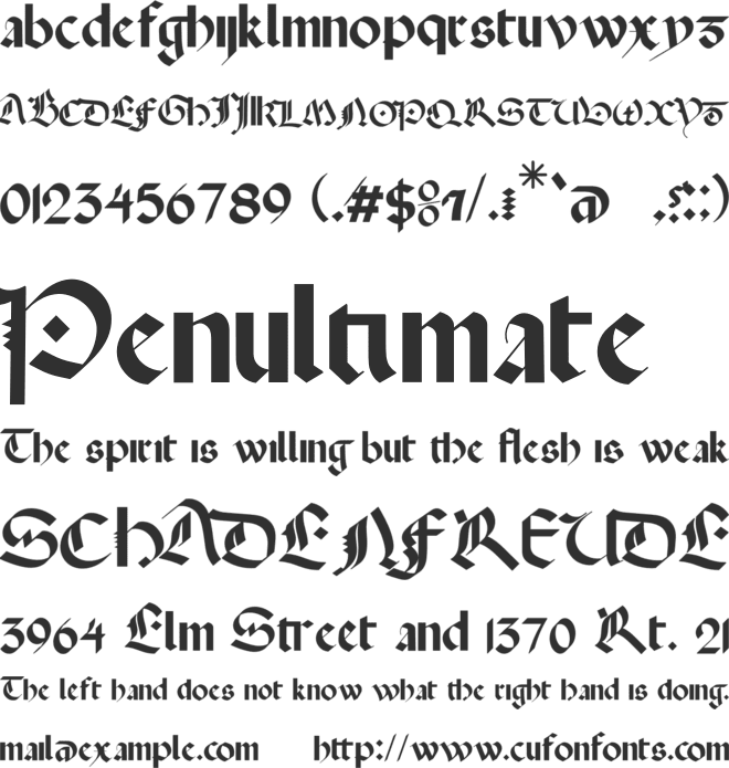 Quaerite Regnum Dei font preview
