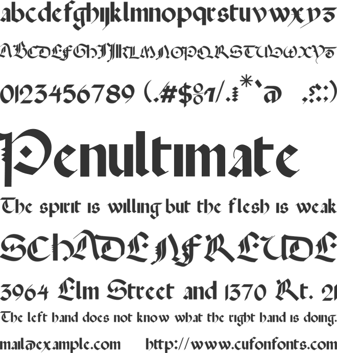 Quaerite Regnum Dei font preview