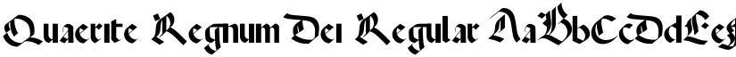 Quaerite Regnum Dei Regular font