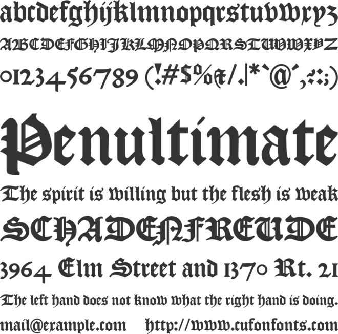 KJV1611 font preview