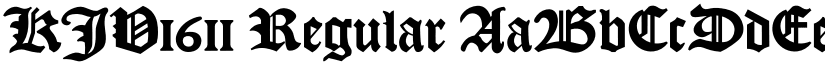 KJV1611 Regular font