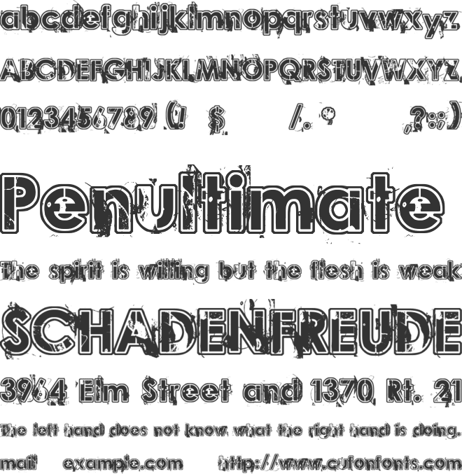 Desperado! font preview