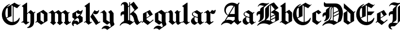 Chomsky Regular font