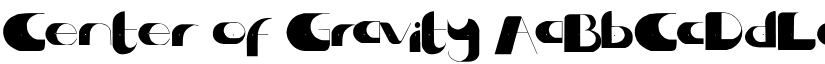 Center of Gravity font