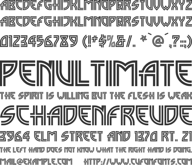 Madison Square NF font preview