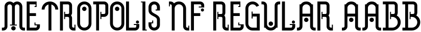 Metropolis NF Regular font