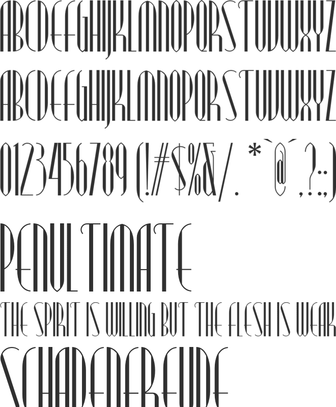 Modern Typography NF font preview