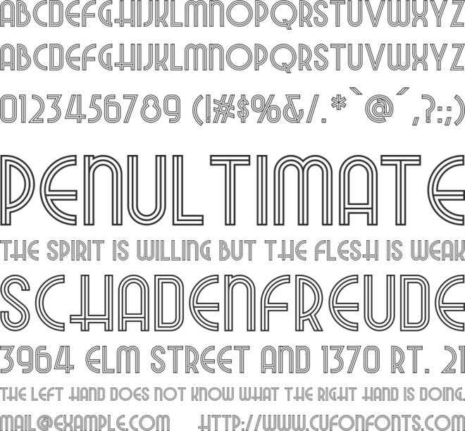 Night At The Opera NF font preview