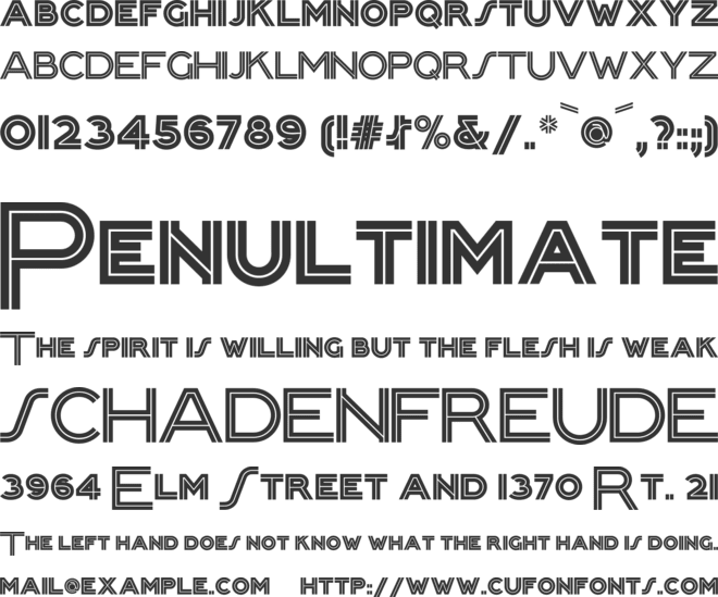 Packard Clipper NF font preview