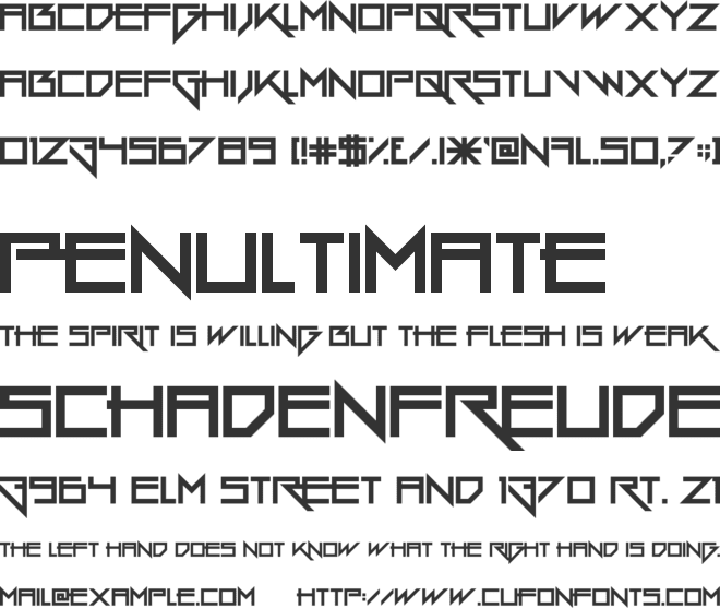 Gang Wolfik font preview