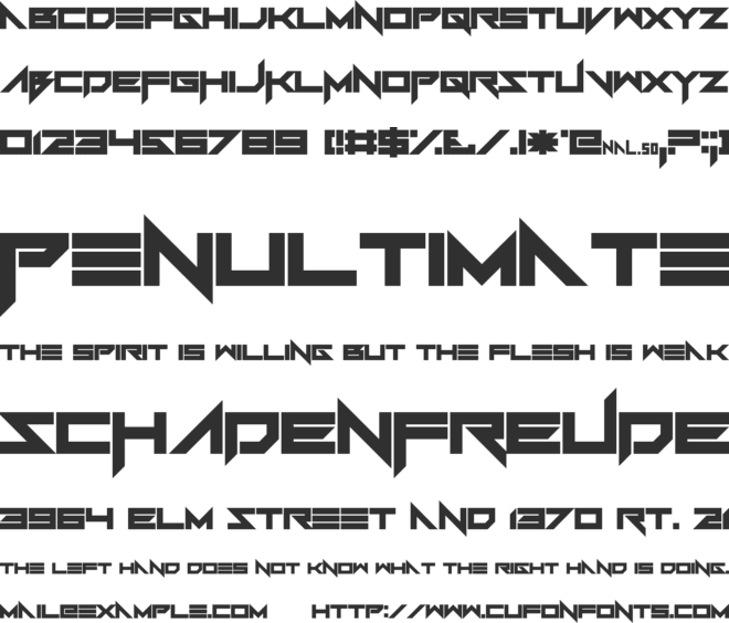 FoughtKnight font preview