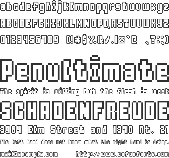 Ice Pixel7 font preview