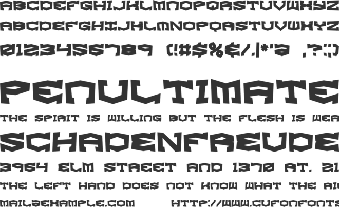 Gyrose Shift BRK font preview