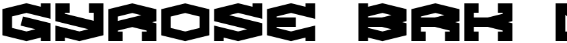 Gyrose BRK Normal font