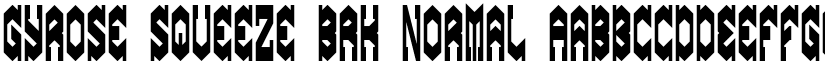 Gyrose Squeeze BRK Normal font