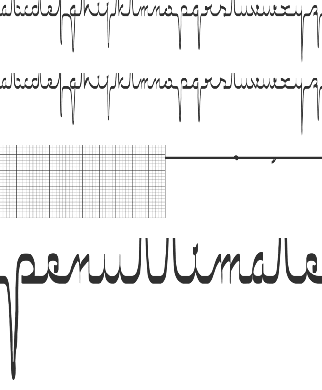 ECG saji font preview