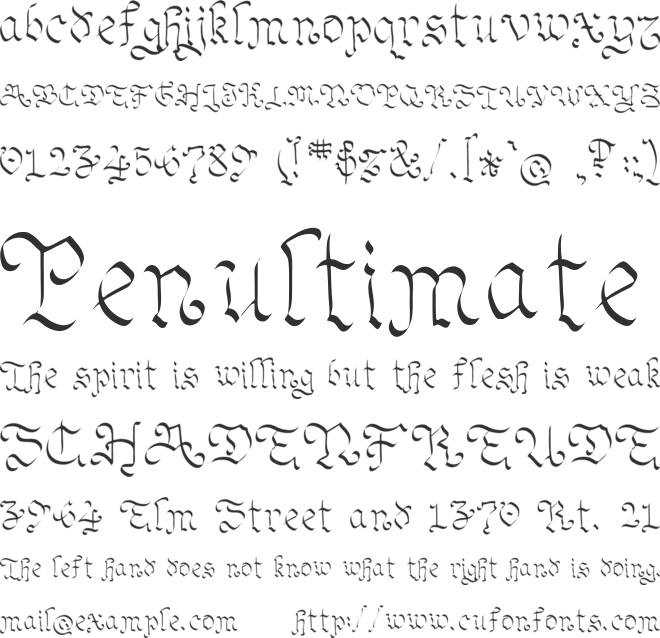 OhMyGoth font preview