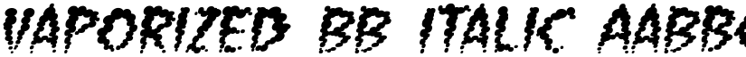 Vaporized BB Italic font