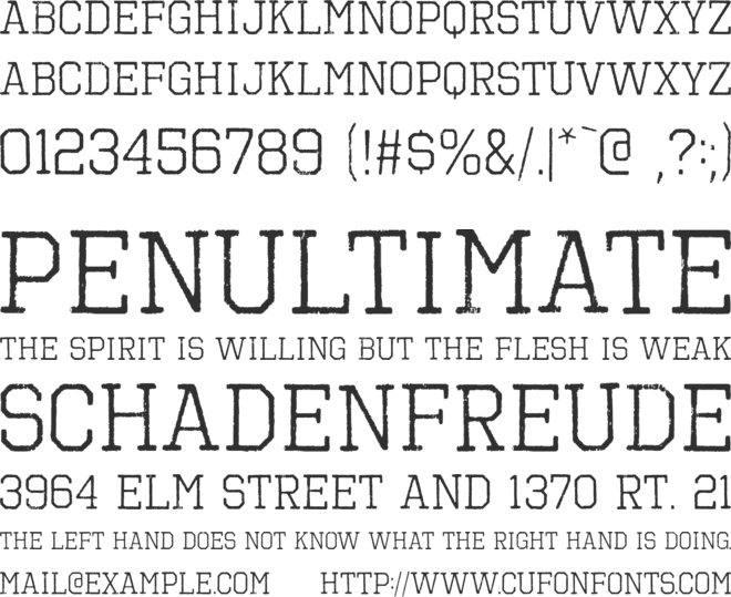 Octin Vintage font preview
