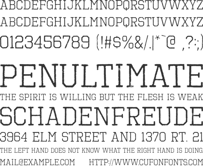 Octin Vintage font preview
