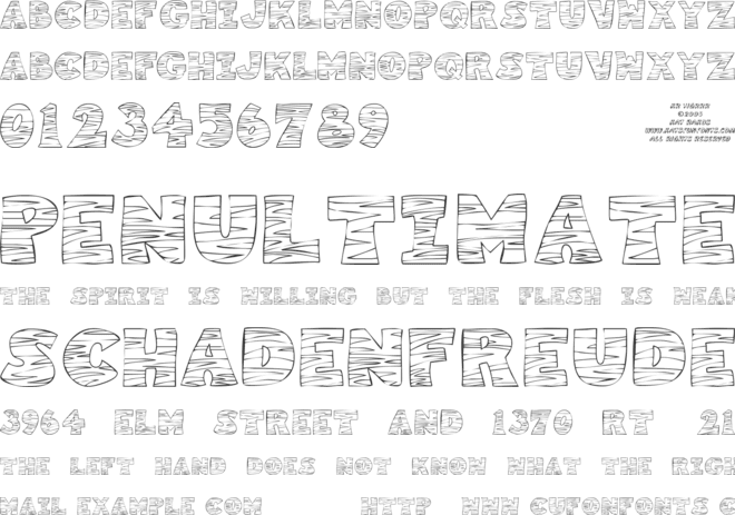 KR Tigrrr font preview