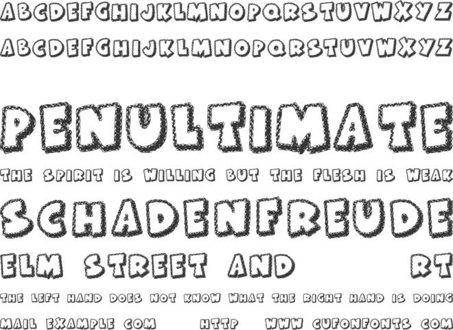 KR Frosted Cake font preview