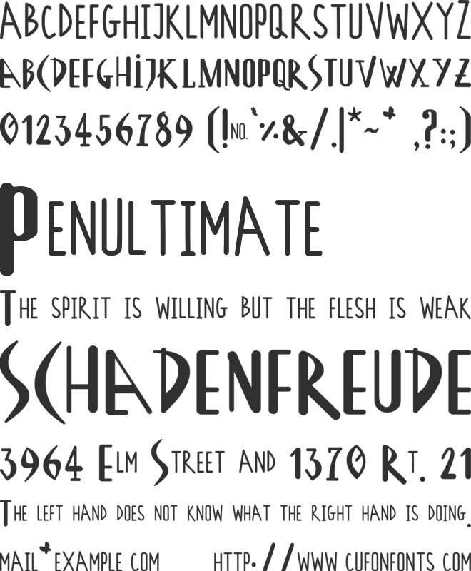 Seeds font preview