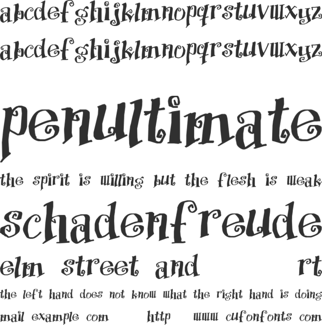 Protection font preview