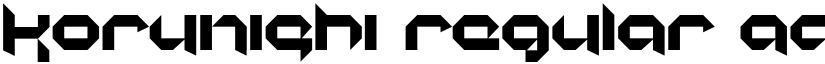 korunishi Regular font