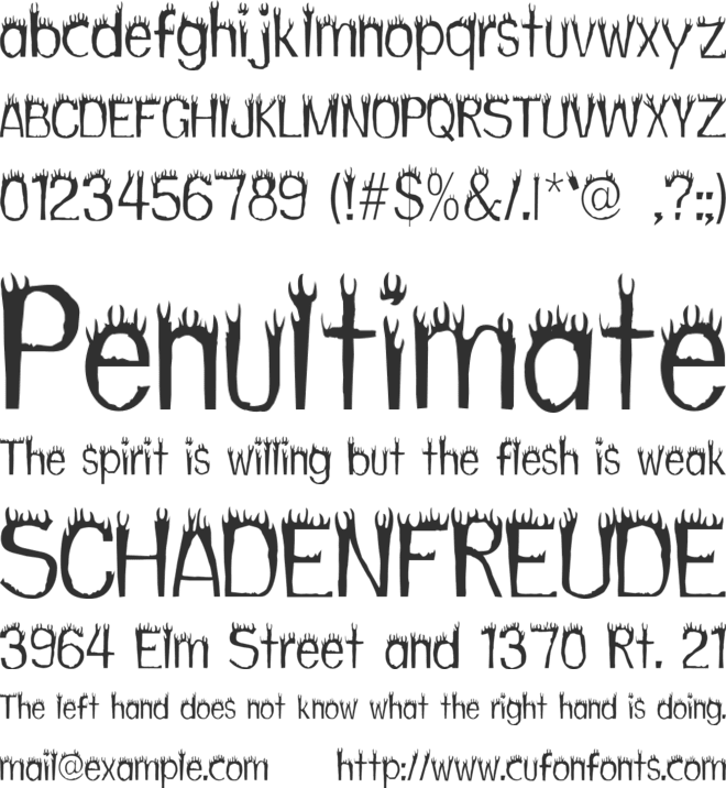 Hothead font preview
