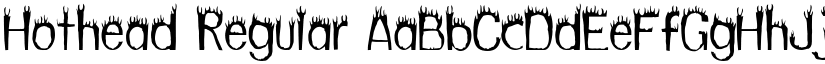 Hothead Regular font