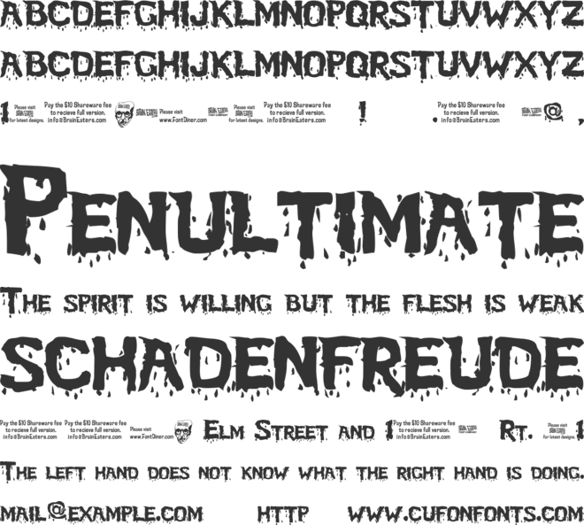 BloodFeastSW font preview