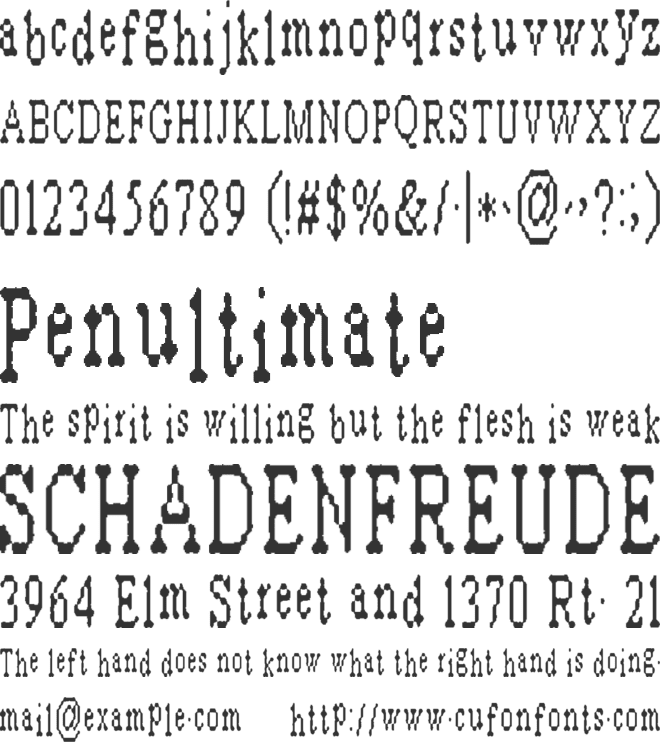 ARashNaziBlurb font preview