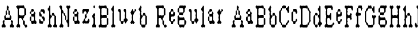 ARashNaziBlurb Regular font