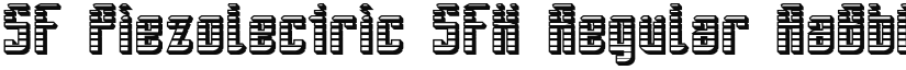 SF Piezolectric SFX Regular font