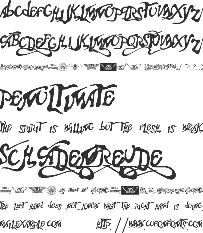 Aero Font One font preview
