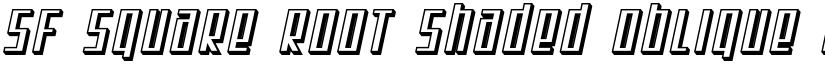 SF Square Root Shaded Oblique font