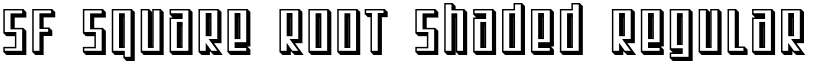 SF Square Root Shaded Regular font