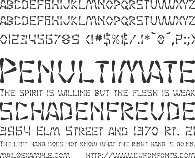 SF Wasabi font preview