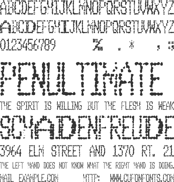 Club Dia font preview