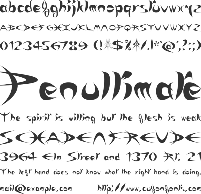 Riky Depredador font preview