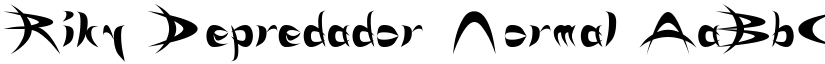 Riky Depredador Normal font