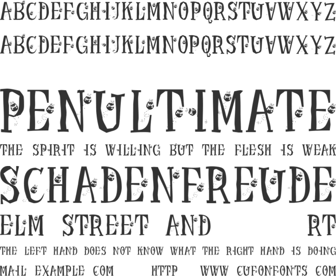 KR Ladybug font preview