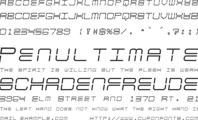 Escapade font preview