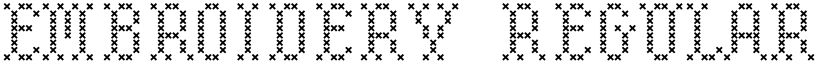Embroidery Regular font