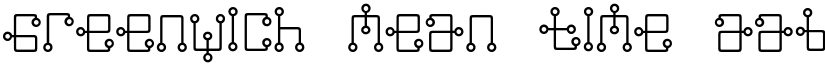 Greenwich Mean Time font